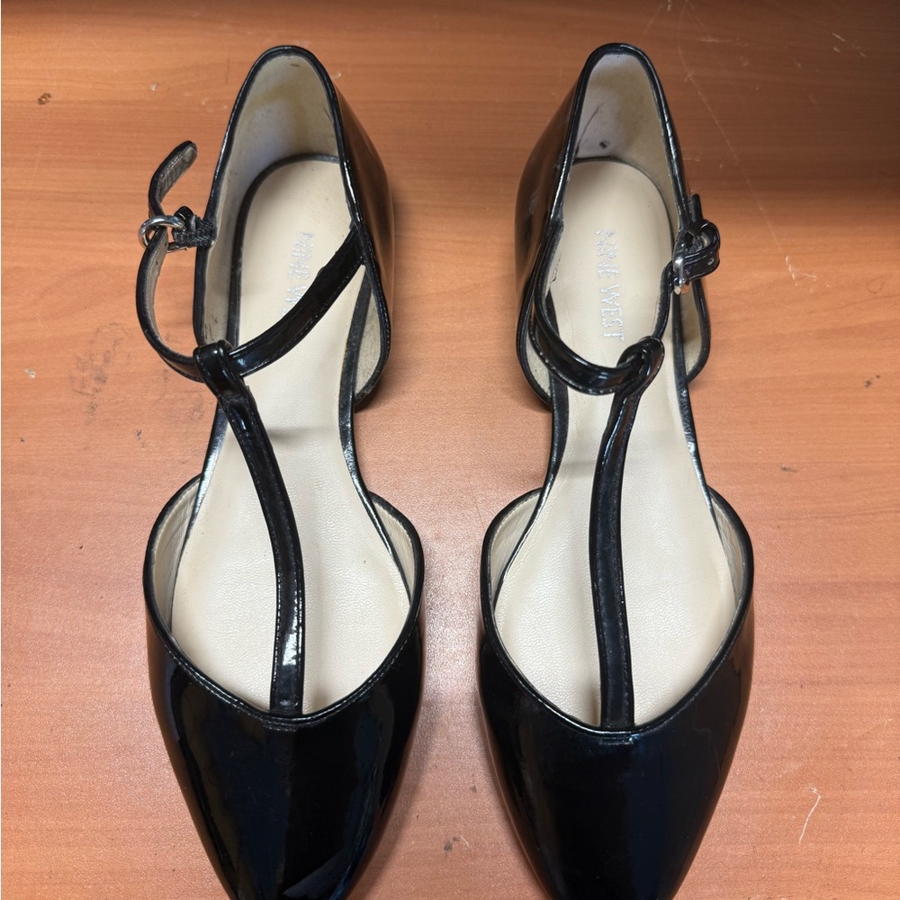 Nine West Black Patent Flats